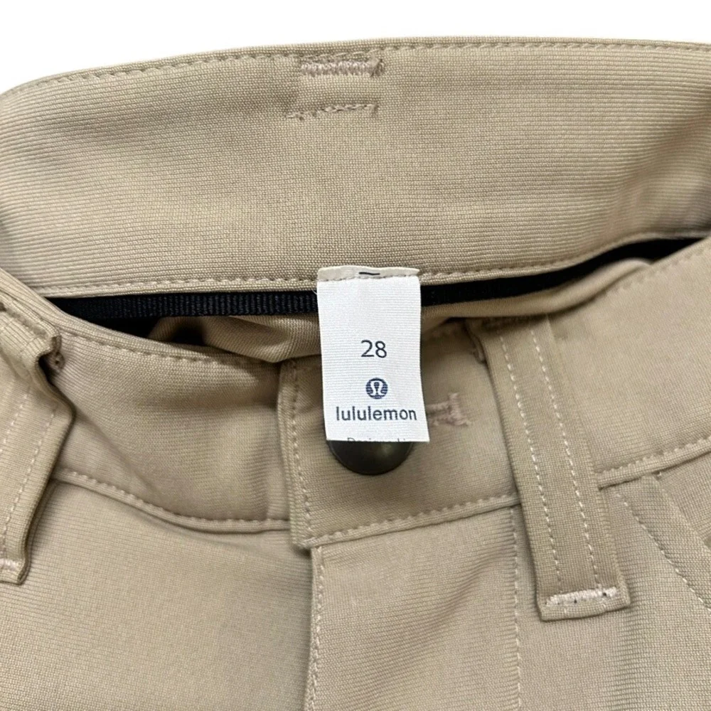 Lululemon ABC Pant Slim Fit Warpstreme‎ Tan Khaki Chino Pockets Size 28
